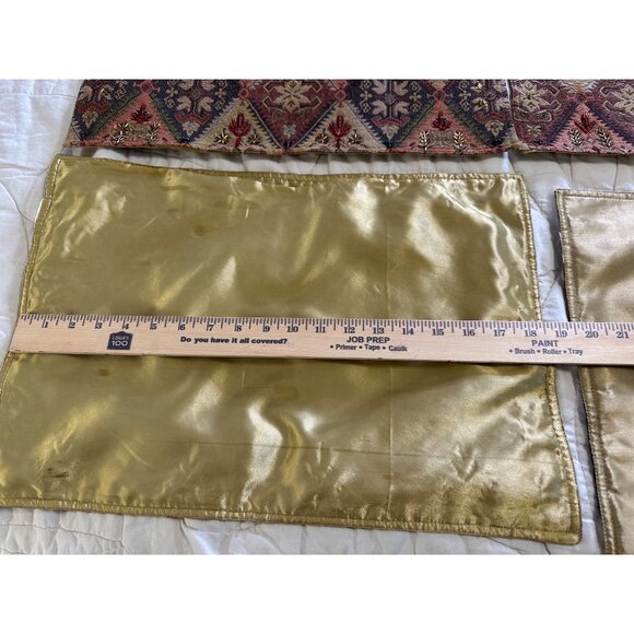 6 VTG Pier One Tapestry Moroccain Placemats Multicolor Beaded Bohemian Table Top - Picture 7 of 15